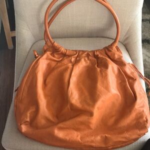 Orange Leather Nordstrom Handbag